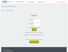 Tablet Screenshot of moodle.brookes.ac.uk